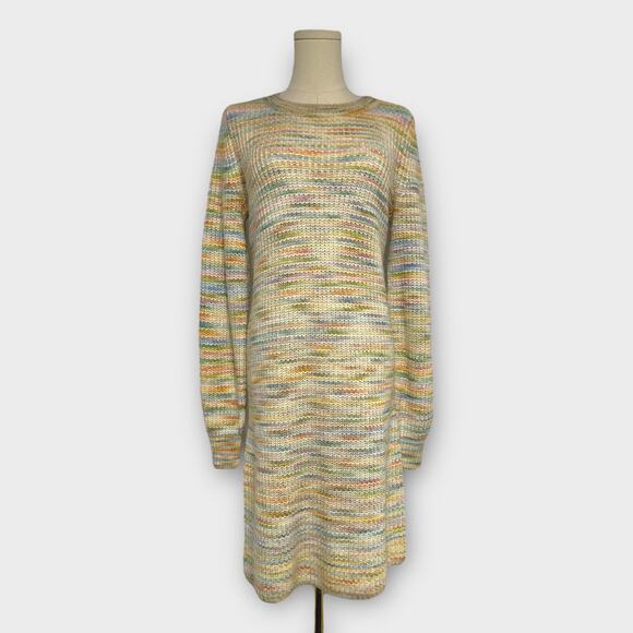 LOFT Rainbow Spacedye Sweater Dress Size Small NEW - Picture 2 of 7